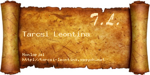 Tarcsi Leontina névjegykártya